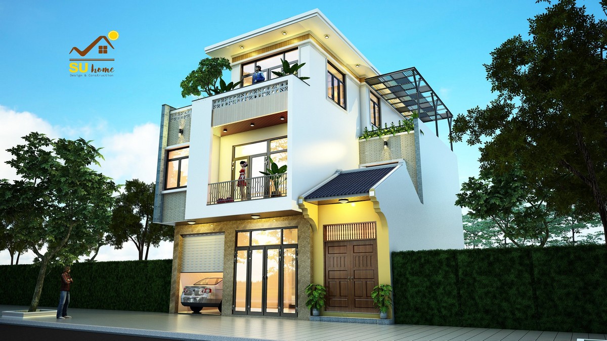 Biệt thự hiện đại Tân cổ anh Cường – 03 tầng